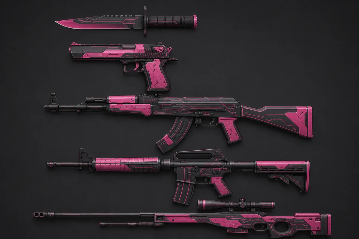 Розовый оружейный стиль Pink Pulse